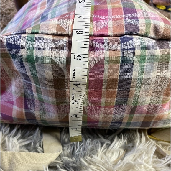 Coach Madras Pastel Plaid Backpack main image 8